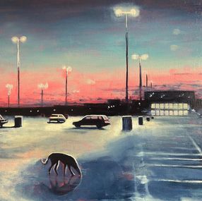 Gemälde, Entre chienne et loup, Chloé Kaemmerer