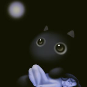 Print, Moonlight bath, Alice Parisada