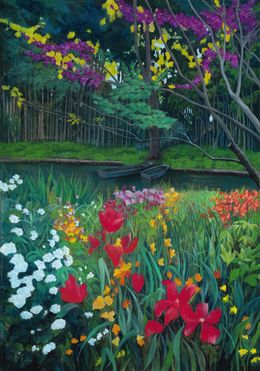 Dessin, Printemps à Giverny II, Agnès Tiollier