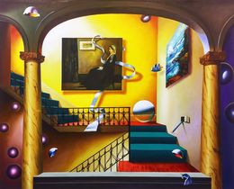 Peinture, Mother (Homage To Whistler), huge original painting on canvas, Ferjo, Fernando de Jesus Oliveira
