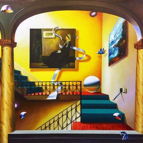 Gemälde, Mother (Homage To Whistler), huge original painting on canvas, Ferjo, Fernando de Jesus Oliveira
