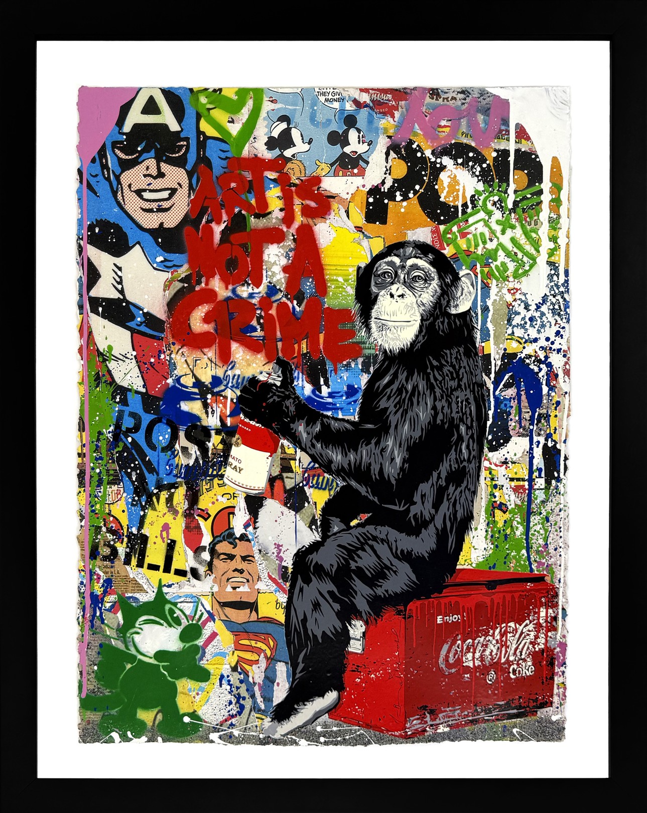 Mr Brainwash, Everyday Life (original painting on paper) Mr Brainwash, Everyday Life (original painting on paper)
