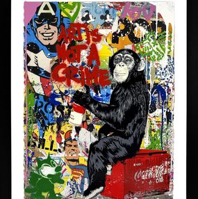 Painting, Everyday Life (original painting on paper), Mr Brainwash