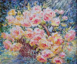 Painting, Sunny roses, Olga Artim