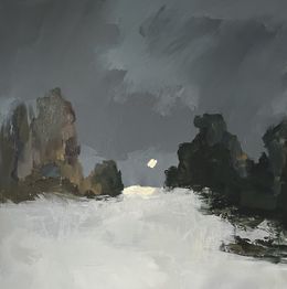 Peinture, Winter Evening, Jacob Burda