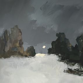 Gemälde, Winter Evening, Jacob Burda