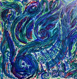Peinture, 104 Blues on Greens, Anita Agnieszka Edvinsson