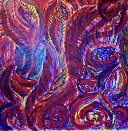Peinture, 105 Many on Purple, Anita Agnieszka Edvinsson