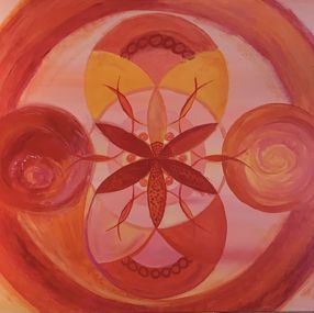 Gemälde, 76 The Pink Mandala, Anita Agnieszka Edvinsson