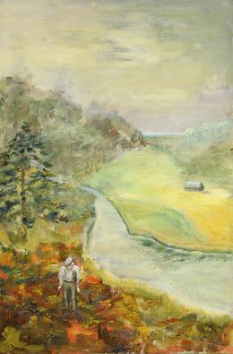 Gemälde, The old man and the river, Lea Karvala