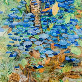 Gemälde, Setas en Azul, Graciela María Musteikis