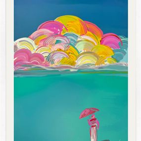 Édition, Umbrella Man With Rainbow Sky (large framed signed serigraph), Peter Max