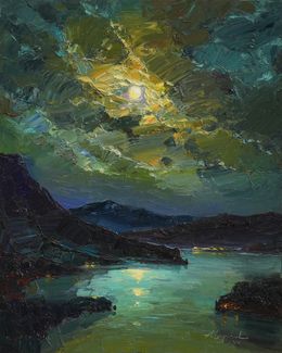 Peinture, Moon night, Alisa Onipchenko-Cherniakovska