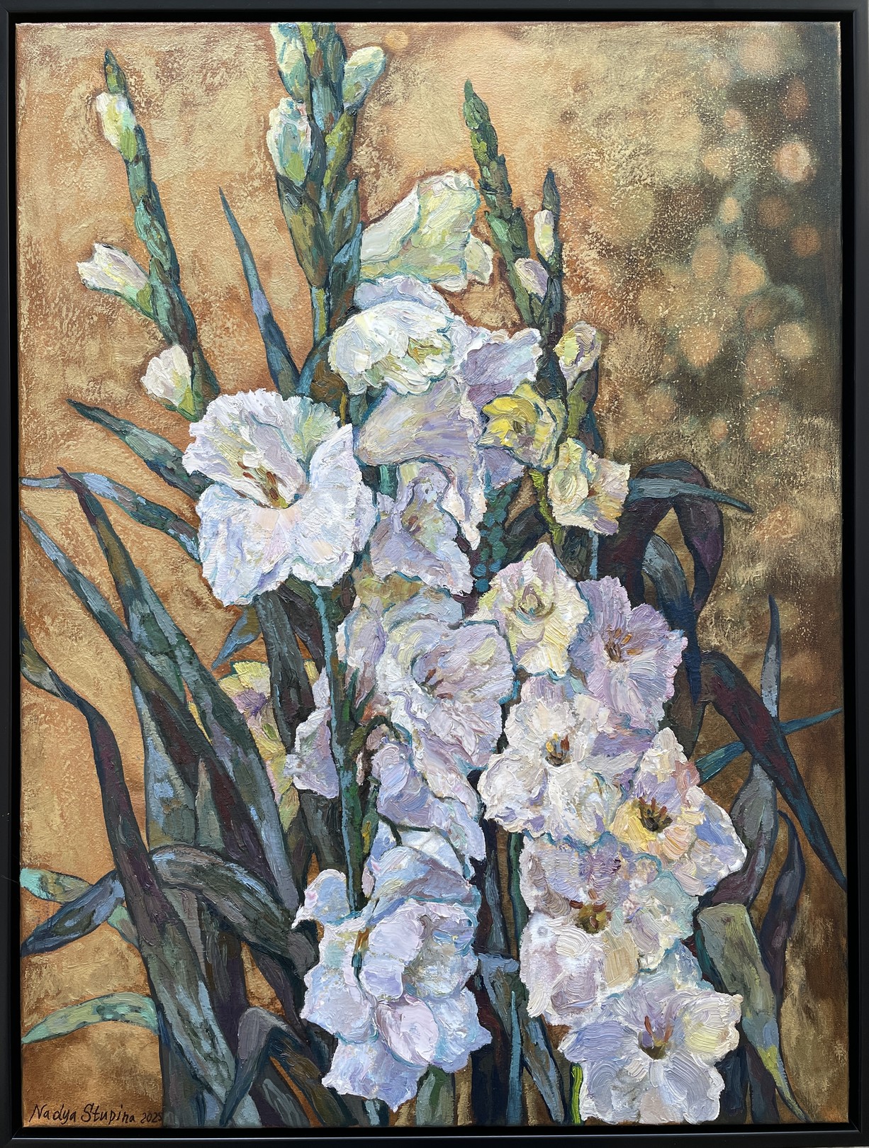 Nadezda Stupina, Golden series . Gladioli. Nadezda Stupina, Golden series . Gladioli.
