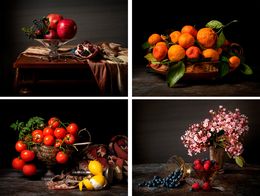 Fotografía, Set of 4 Color Photographs. From The Bodegones series, Dora Franco