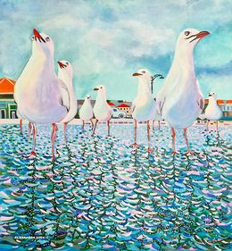 Gemälde, Birds and beach, Alexandra Djokic