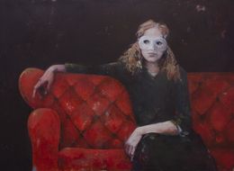 Gemälde, Canapé rouge, Iva Tesorio