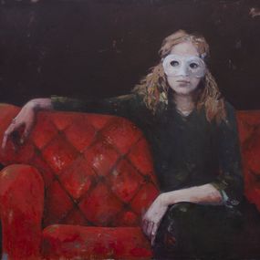 Gemälde, Canapé rouge, Iva Tesorio