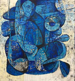 Painting, Personaje en azul, Juan Ibarra