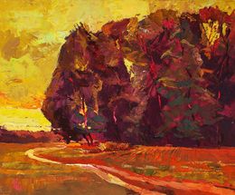 Painting, Autumn evening, Egor Shvachunov