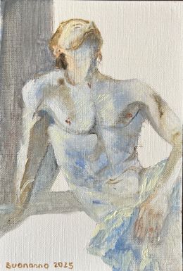 Gemälde, Bleu Tendresse, Lisbeth Buonanno