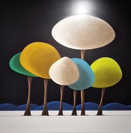 Gemälde, Les arbres, Laurent Bouro