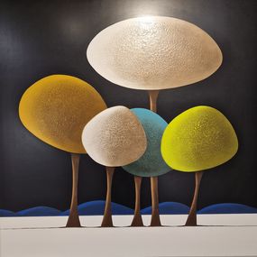 Gemälde, Les arbres, Laurent Bouro