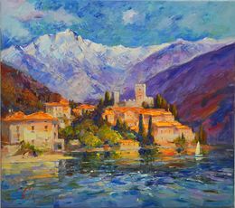 Painting, Evening in San Siro, Lake Como, Serhii Cherniakovskyi