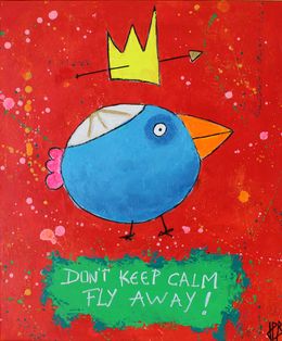 Gemälde, Don't keep clam, Fly away !, Jean-Philippe Berger