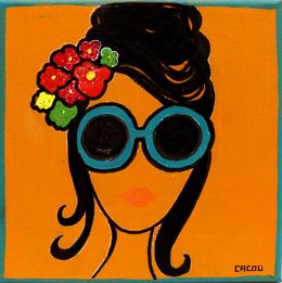 Painting, Miss yellow, Cacou