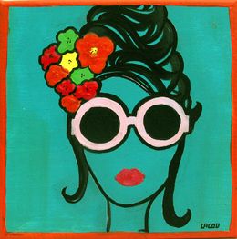Painting, Miss Blue, Cacou