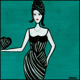 Gemälde, Dame de cœur, Cacou