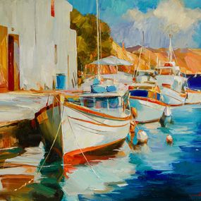 Painting, Docked in Silence, Vasyl Khodakivskyi