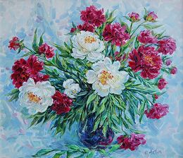 Gemälde, Peonies of tenderness and love, Olga Artim
