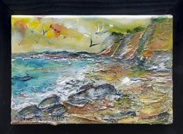 Gemälde, Mes falaises aux oiseaux, Caroline Degroiselle