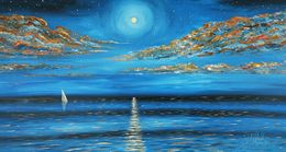 Peinture, Romantic Night Sailing L 3, Peter Nottrott