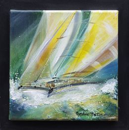 Gemälde, A pleines voiles dorées du soir, Caroline Degroiselle