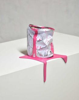 Sculpture, Le vieux pot de peinture rose, Yannick Bouillault