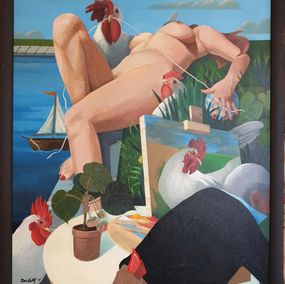 Peinture, Hello Hen!, Frank Docherty