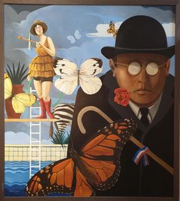 Painting, She brought Colour into his Life, Frank Docherty