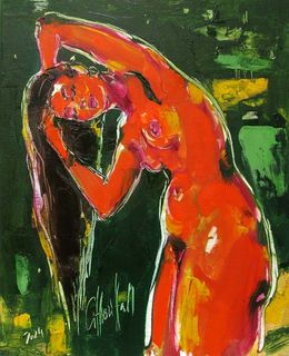 Painting, Cascade de verdure, Olena Siniuhina