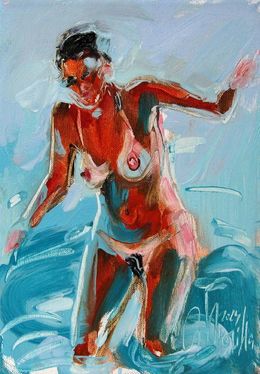 Painting, Sur la vague, Olena Siniuhina