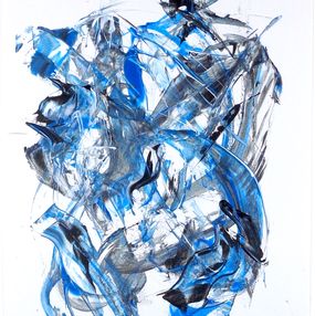 Painting, Black and Blue 004, Richard Solstjärna