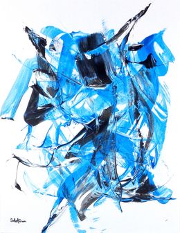 Gemälde, Black and Blue 002, Richard Solstjärna