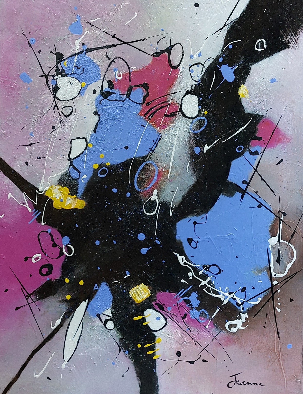 Jeanne, REF 9-25 - Expressionnisme abstrait Jeanne, REF 9-25 - Expressionnisme abstrait
