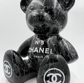 Sculpture, Ourson Teddy Chanel Marbre, Naor