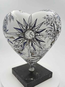 Sculpture, Cœur Ballon Dior Étoile, Naor