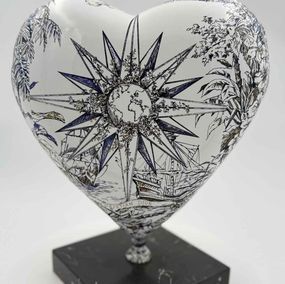 Sculpture, Cœur Ballon Dior Étoile, Naor