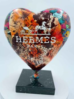 Sculpture, Cœur Ballon Hermès pop, Naor