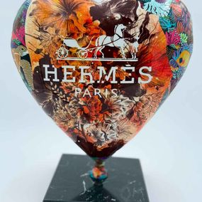 Sculpture, Cœur Ballon Hermès pop, Naor